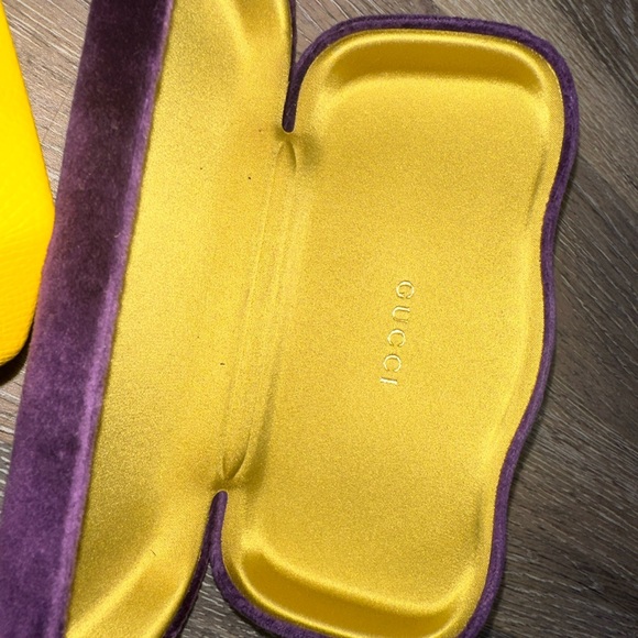 Lot of 2 empty glasses holder Gucci & Swarovski Purple/Yellow One Size - Picture 4 of 9